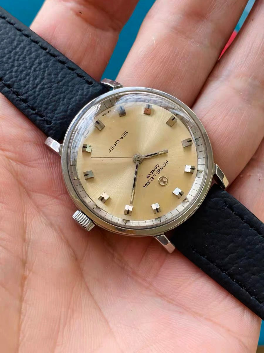 Favre-Leuba Sea Chief Vintage Manual-Winding Watch 35mm 1960s 466-0268