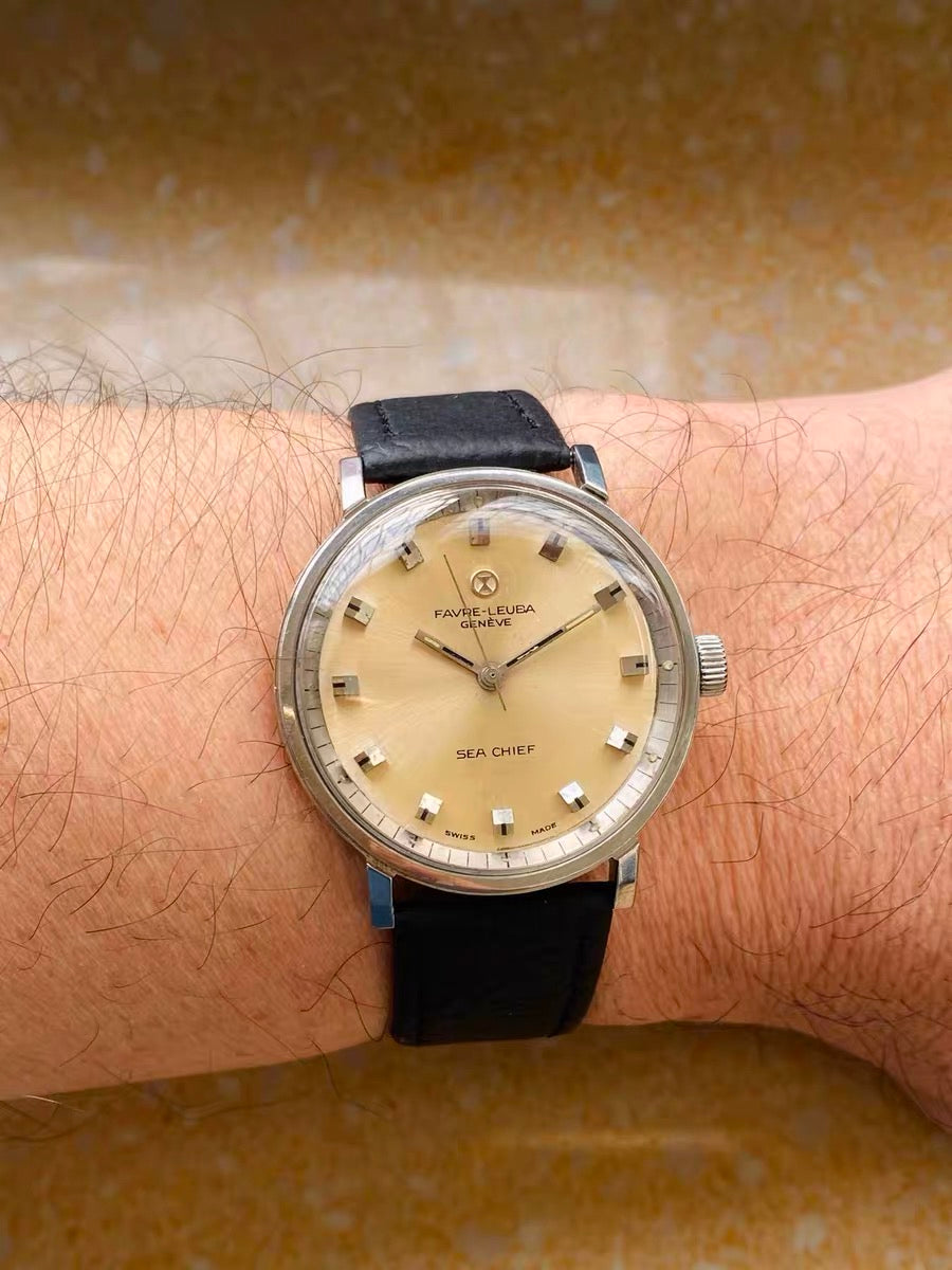 Favre-Leuba Sea Chief Vintage Manual-Winding Watch 35mm 1960s 466-0268