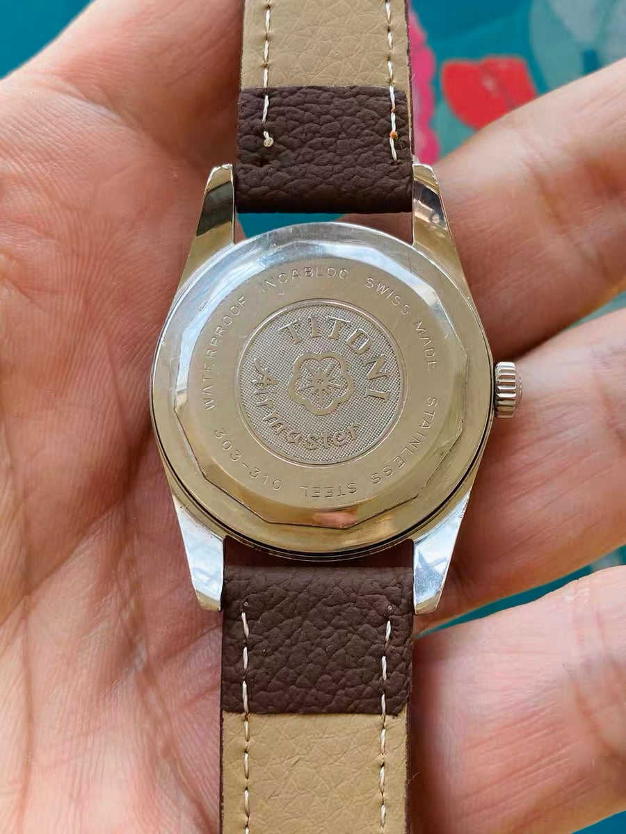 Titoni Swiss Vintage Manual-Winding Watch ETA2750 17 Jewels 31mm 467-0218
