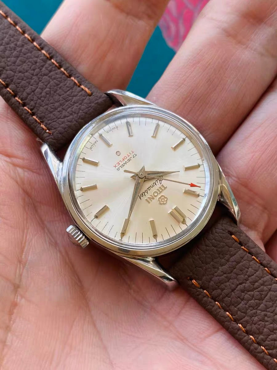 Titoni Swiss Vintage Manual-Winding Watch ETA2750 17 Jewels 31mm 467-0218
