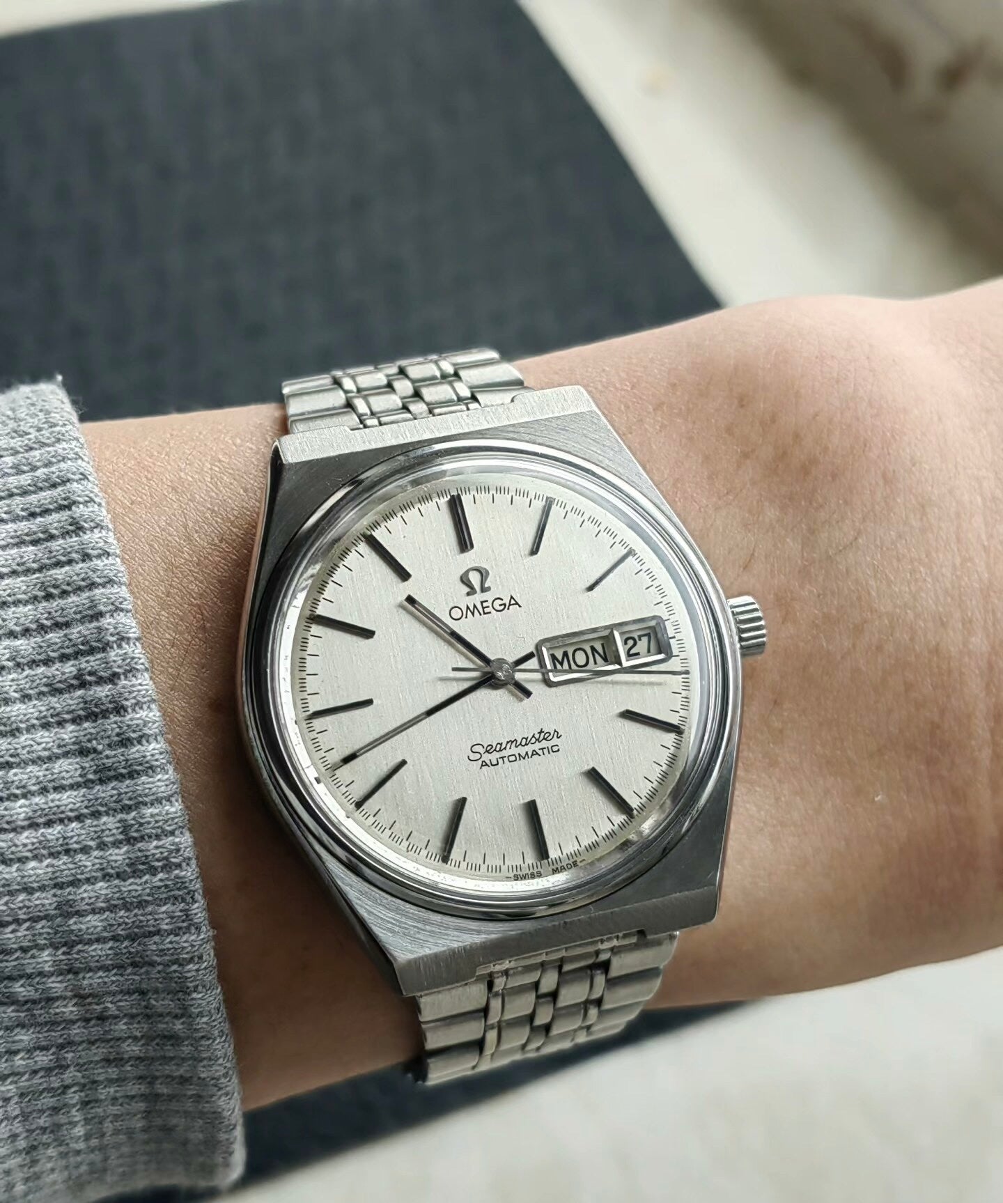 Swiss Made Omega Seamaster Day Date Automatic Watch Cal.1020 35.5MM 462-3000