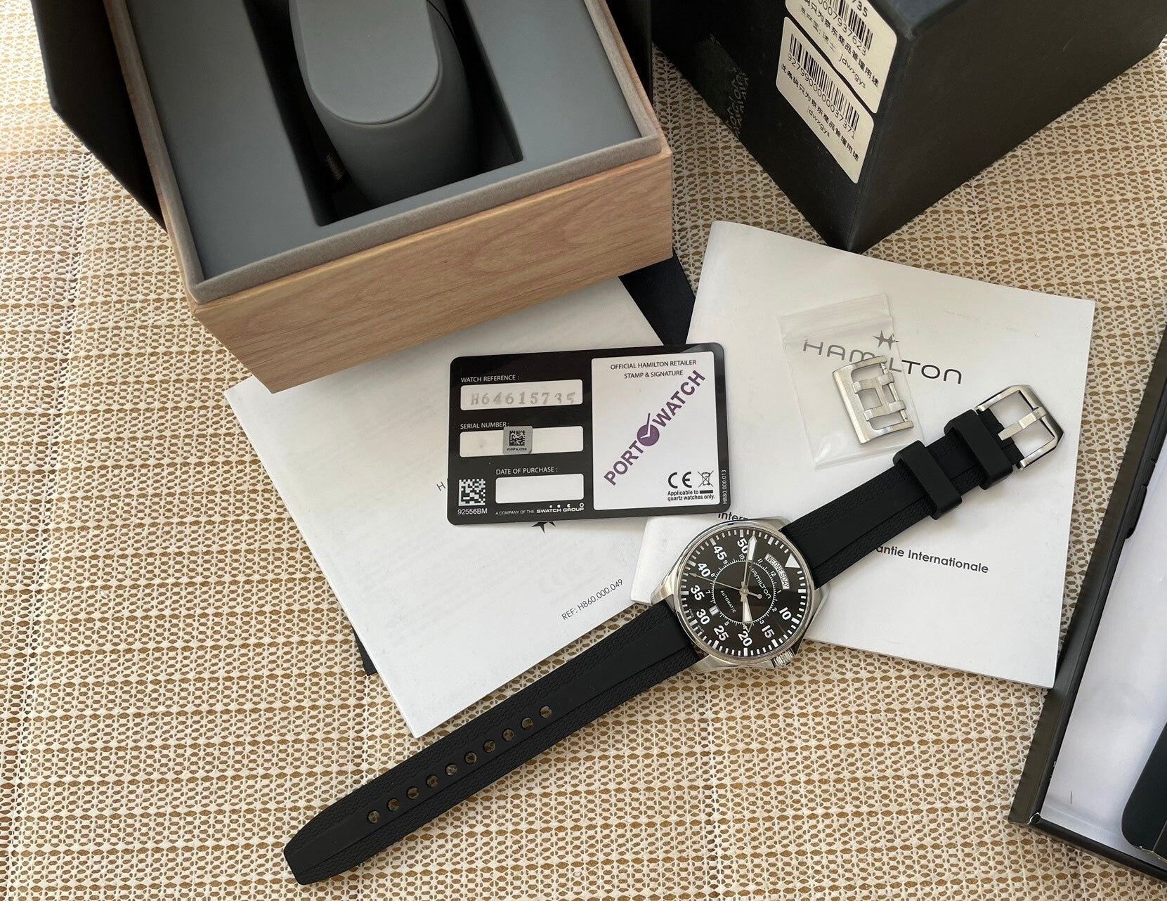 Hamilton Khaki Aviation Pilot Day Date Interstellar Watch 42MM 477-2000 Full Set