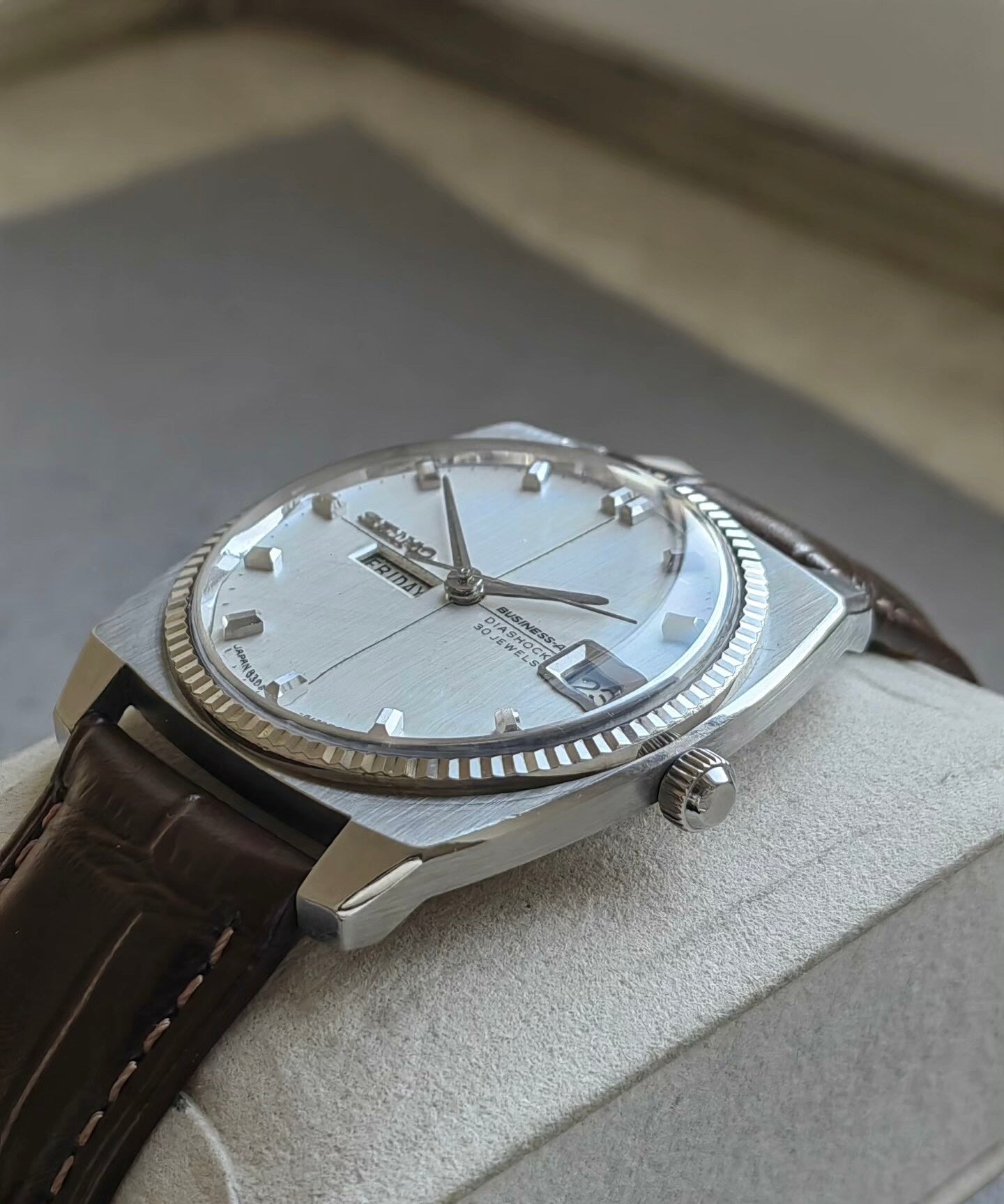 Rare Seiko Business-A 8306 Diashock Automatic Day Date Watch 30Jewels 38MM 511-0900