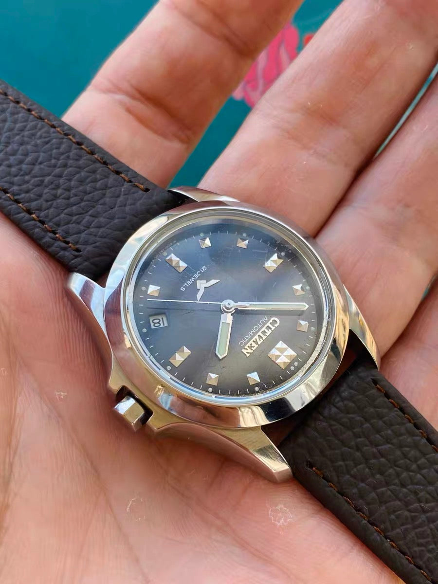 Citizen Vintage Automatic Watch 8210 Date 21 Jewels 37mm 501-0168