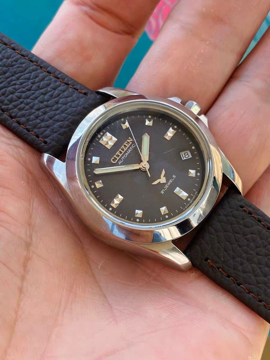 Citizen Vintage Automatic Watch 8210 Date 21 Jewels 37mm 501-0168