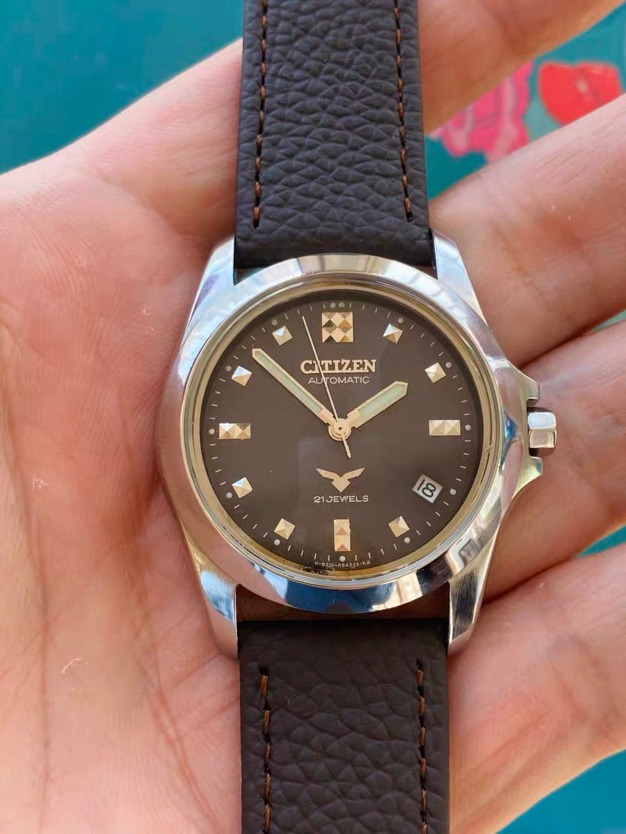 Citizen Vintage Automatic Watch 8210 Date 21 Jewels 37mm 501-0168