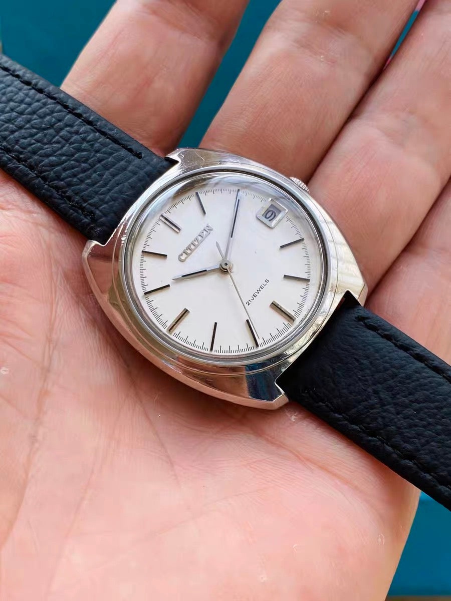 Citizen Manual Wind Watch Cal. 1860 Date Vintage 37mm 21 Jewels Classic Mechanical 502-0168