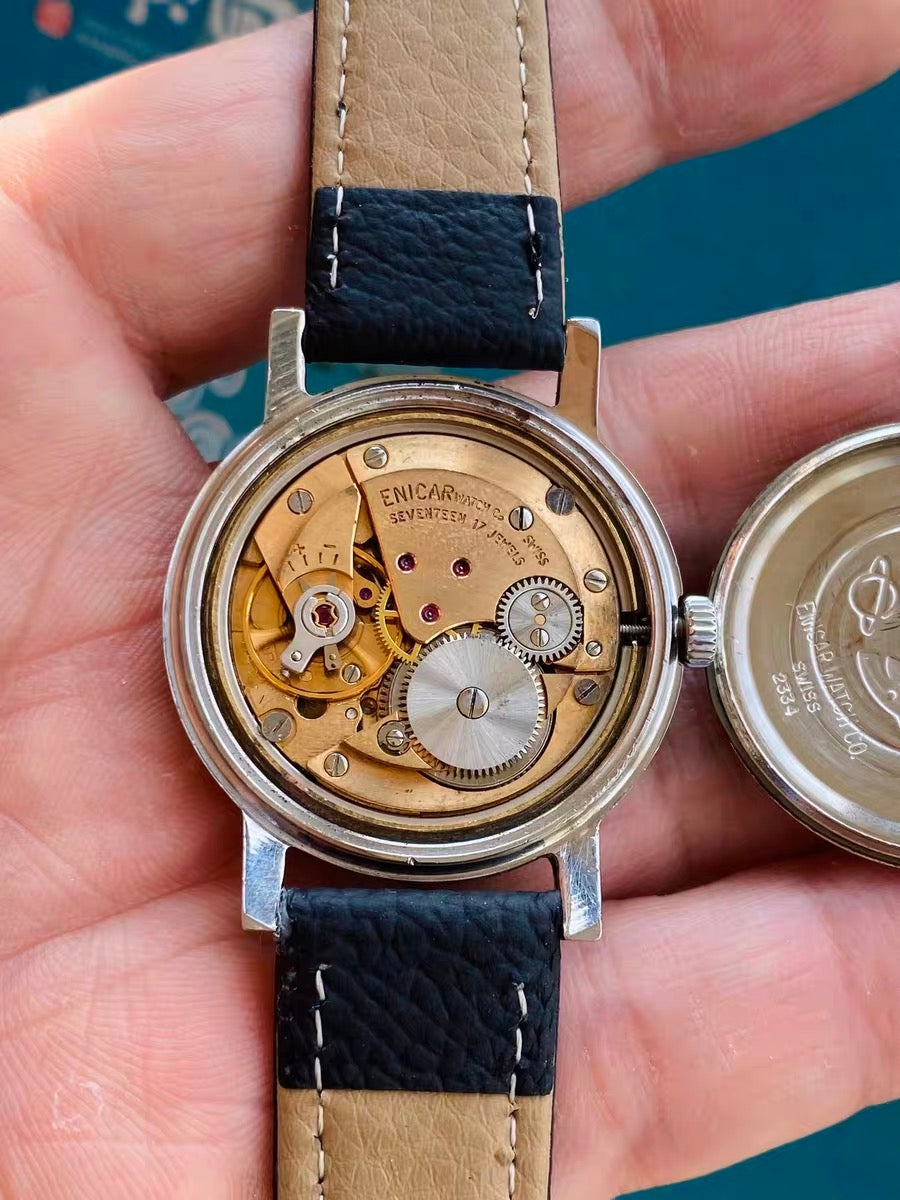 Enicar Swiss Vintage Manual-Winding Watch AR1140 17 Jewels 35.3mm 500-0170