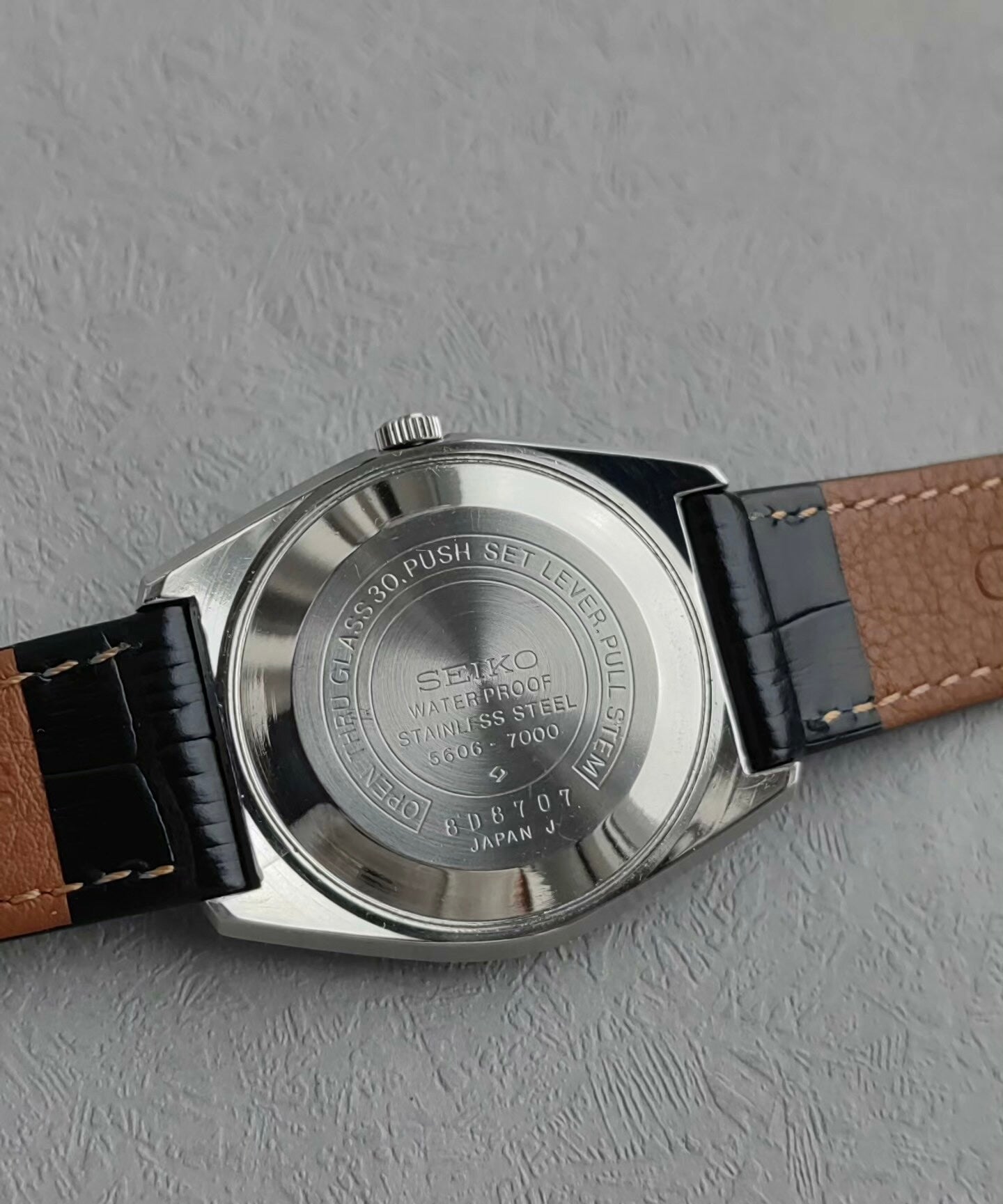 Seiko LM Automatic Men's Watch Day Date 5606A 37.5mm Silver Dial 1968 Vintage Slim 494-0680