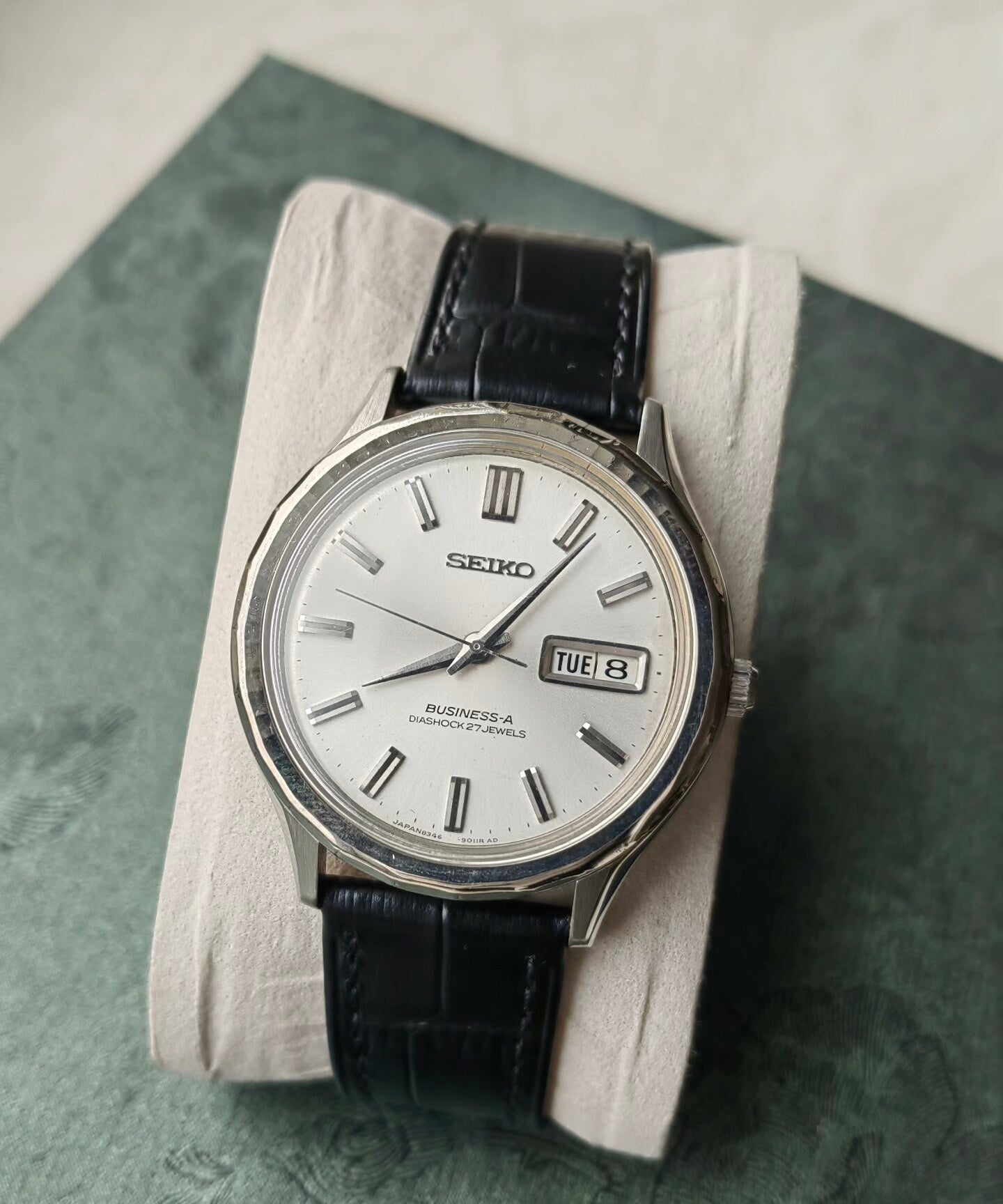 Seiko Business-A Dashock Automatic Men's Watch Day Date Cal. 8436 39.5mm Vintage 1967 Rare 492-0700