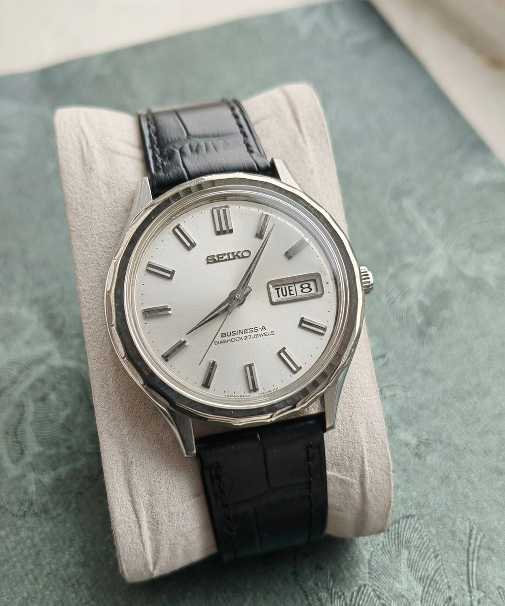 Seiko Business-A Dashock Automatic Men's Watch Day Date Cal. 8436 39.5mm Vintage 1967 Rare 492-0700