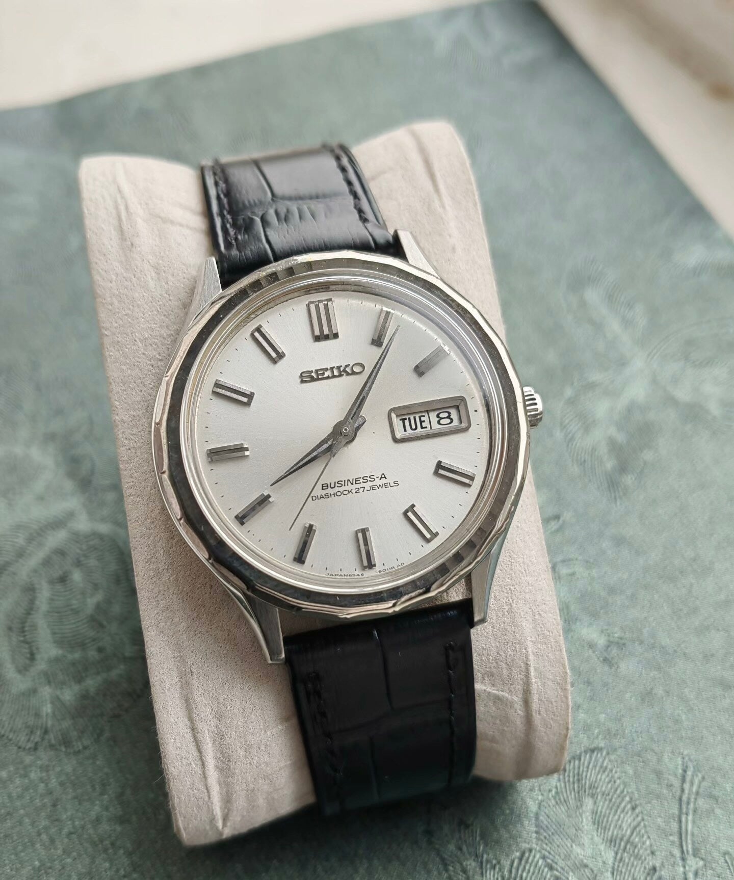 Seiko Business-A Dashock Automatic Men's Watch Day Date Cal. 8436 39.5mm Vintage 1967 Rare 492-0700