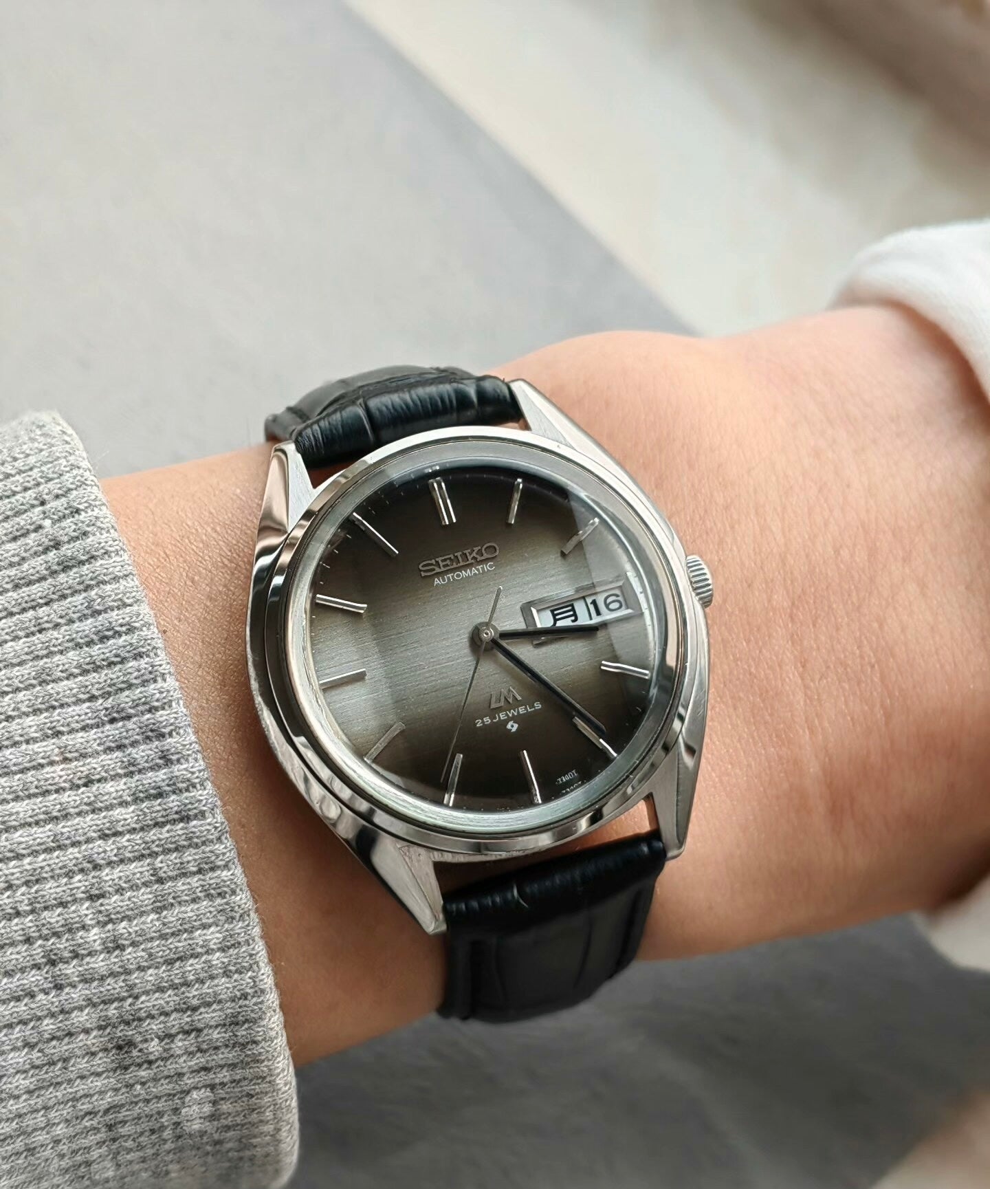 Seiko Lord Matic Automatic Watch Day Date Cal. 5606 38mm Rare Vintage 489-1000