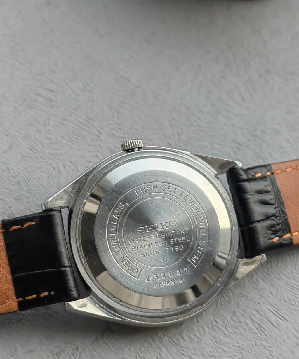 Seiko Lord Matic Automatic Watch Day Date Cal. 5606 38mm Rare Vintage 489-1000