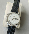 Seiko LM Automatic Men's Watch Day Date 5606A 37.5mm Silver Dial Slim Vintage 490-0700