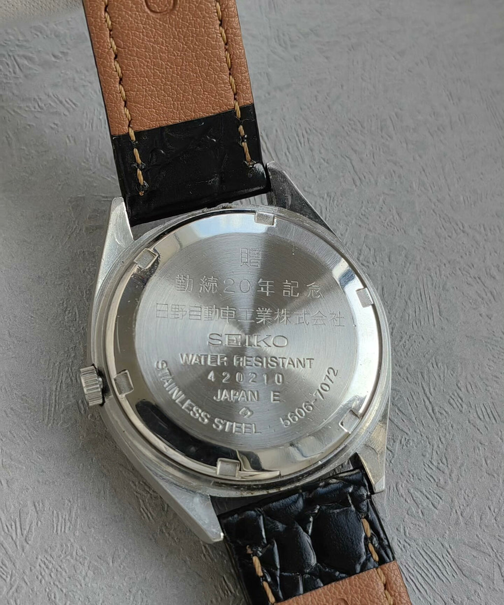 Seiko LM Automatic Men's Watch Day Date 5606A 37.5mm Silver Dial Slim Vintage 490-0700