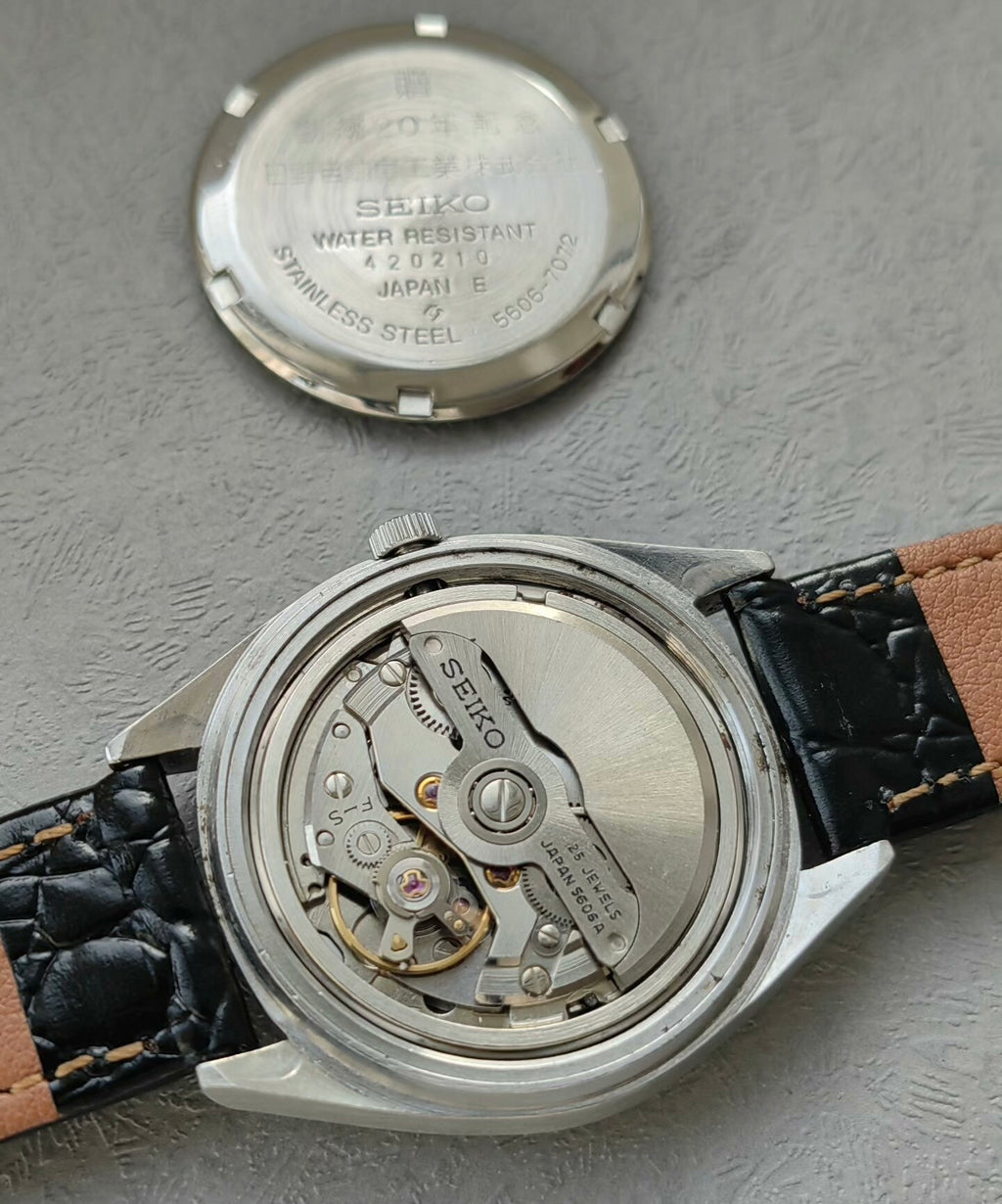 Seiko LM Automatic Men's Watch Day Date 5606A 37.5mm Silver Dial Slim Vintage 490-0700