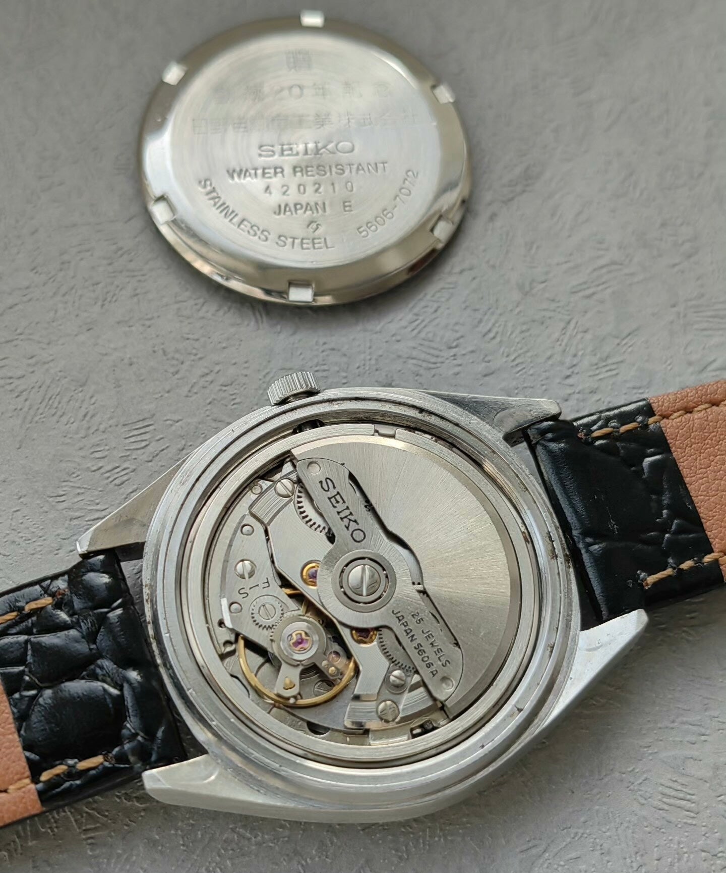 Seiko LM Automatic Men's Watch Day Date 5606A 37.5mm Silver Dial Slim Vintage 490-0700