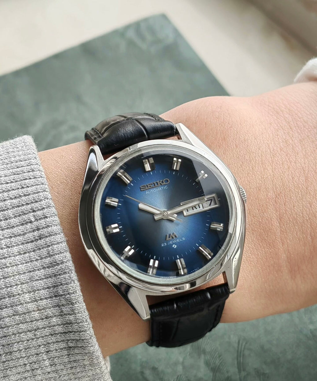 Seiko LM Automatic Men's Watch Day Date Cal. 5606 37.5mm Vintage 491-0900