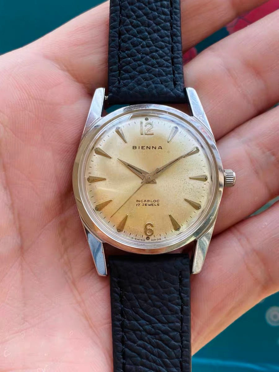 BIENNA Swiss Vintage Manual-Winding Watch Cal. 73 17 Jewels 34.3mm 1960s 470-0140