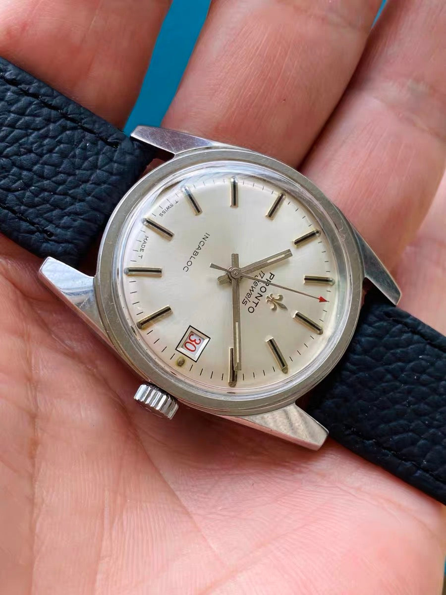PRONTO Vintage Swiss Manual-Winding Watch ETA2752 Day Function 34mm 515-0210