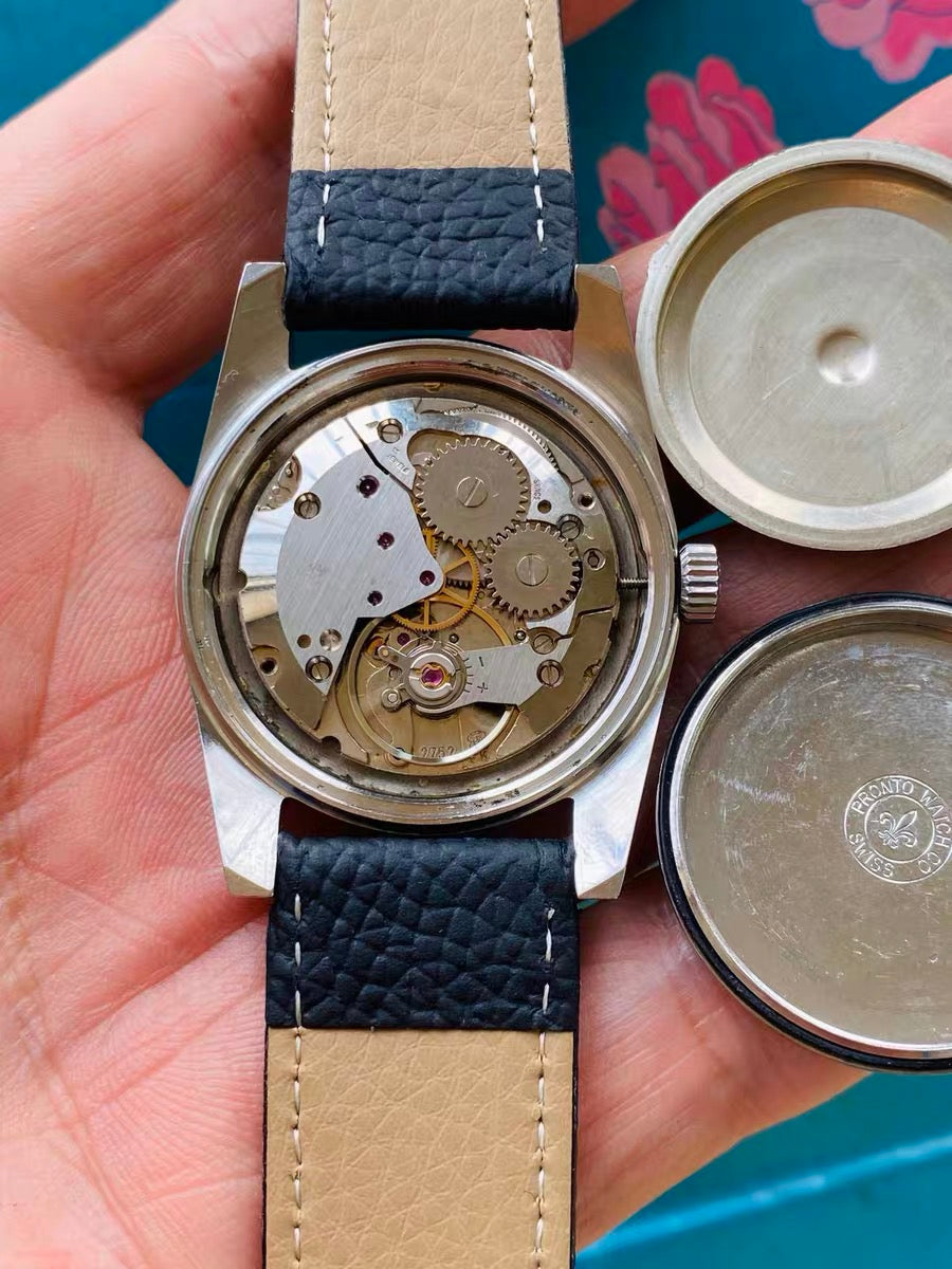 PRONTO Vintage Swiss Manual-Winding Watch ETA2752 Day Function 34mm 515-0210