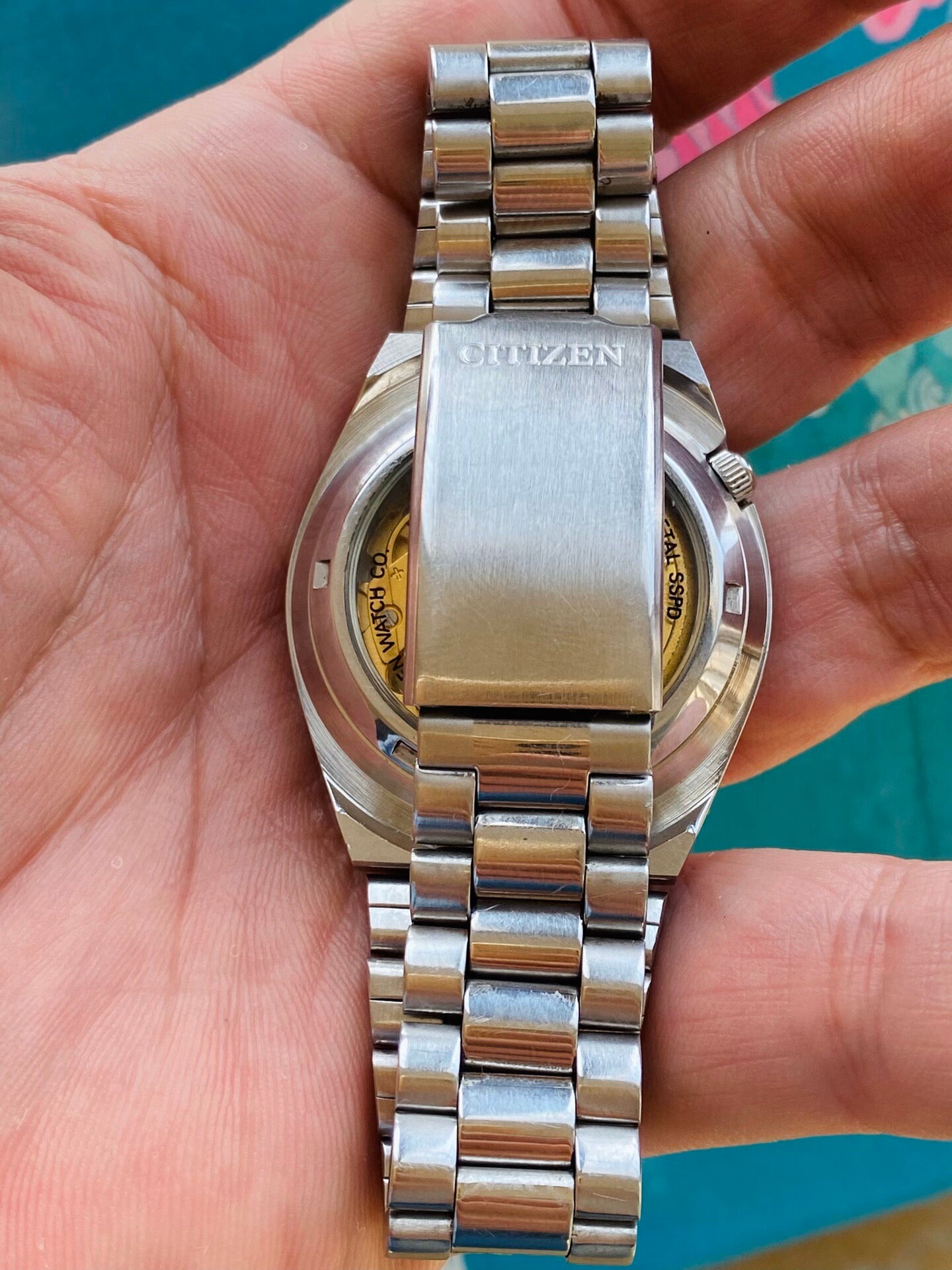 Citizen Men's Vintage Automatic Watch 8200 Day-Date 21 Jewels 36.4mm 517-0178