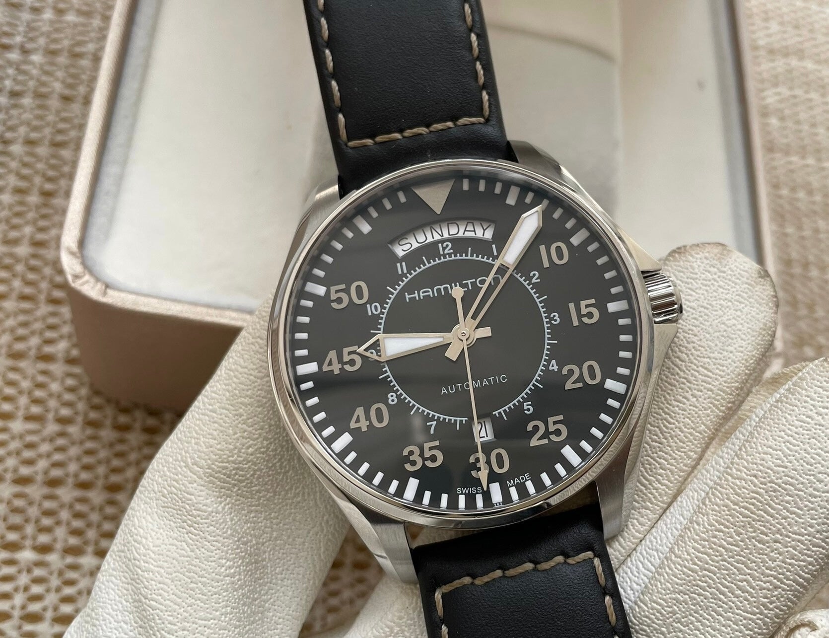 Hamilton Khaki Aviation Pilot Day Date Interstellar Watch 42MM 482-1900