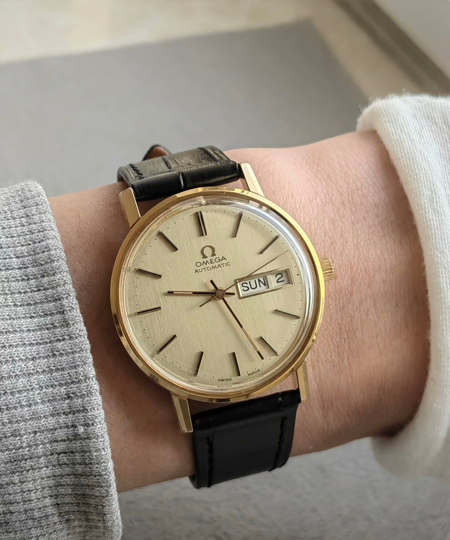Swiss Made Omega Seamaster 1022 Day Date Automatic Watch 23 Jewels 37.5MM 530-3400