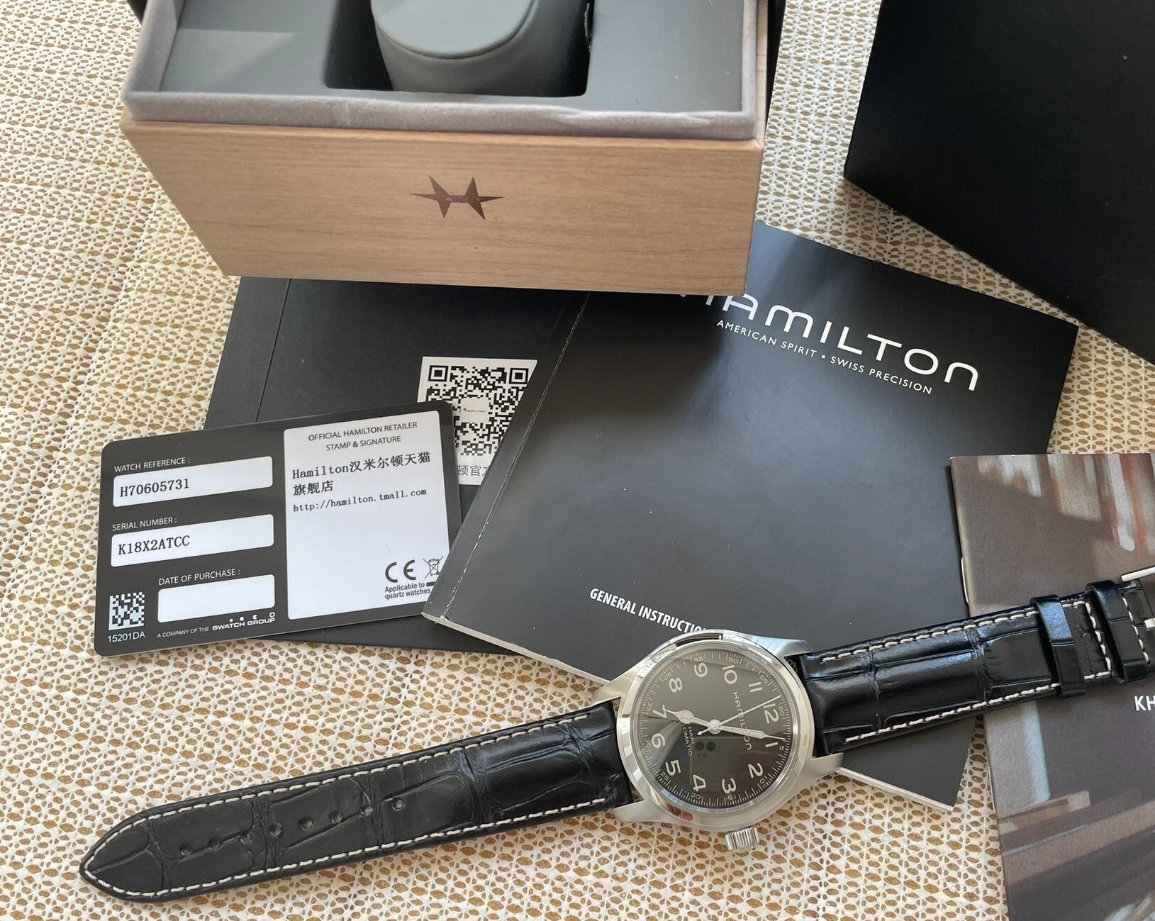 Hamilton Khaki Field Murph Automatic Interstellar Watch 42MM H70605731 Full Set 481-3350