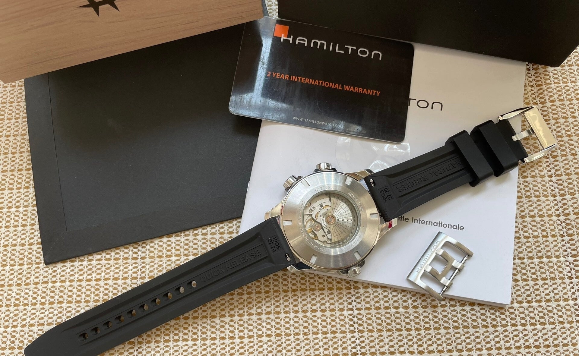 Hamilton Khaki X-Wind Automatic Watch 45mm Ref.H77755533 480-2550 Full Set