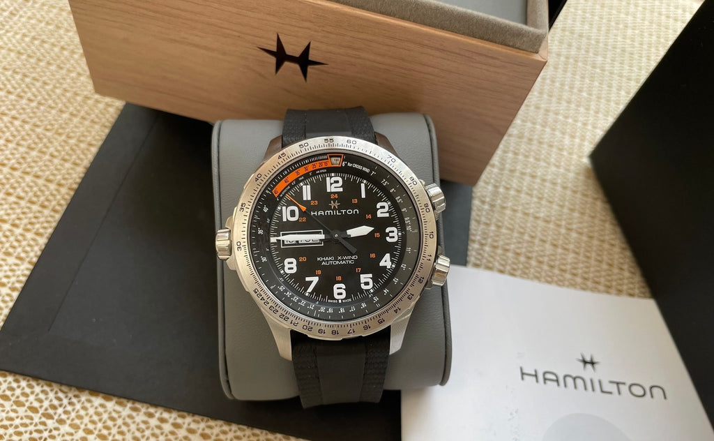 Hamilton Khaki X-Wind Automatic Watch 45mm Ref.H77755533 480-2550 Full Set