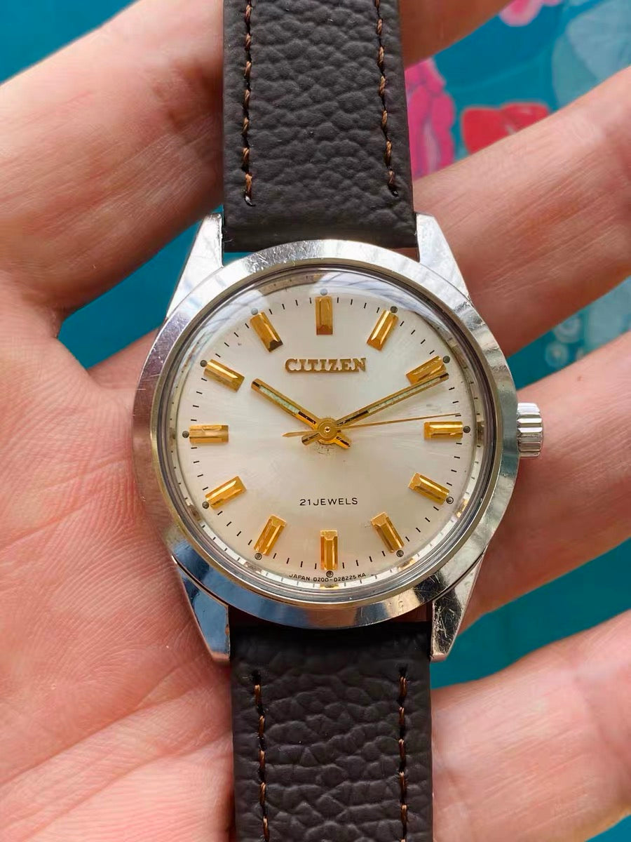 Citizen Vintage Manual-Winding Watch 21 Jewels 35mm 520-0128
