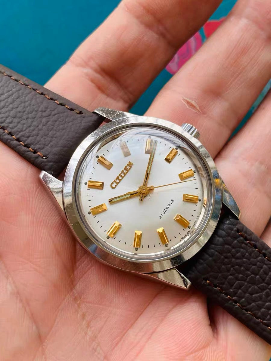 Citizen Vintage Manual-Winding Watch 21 Jewels 35mm 520-0128