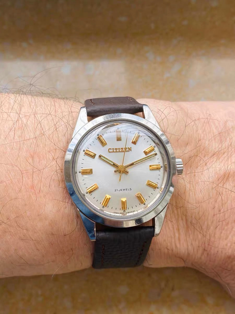 Citizen Vintage Manual-Winding Watch 21 Jewels 35mm 520-0128