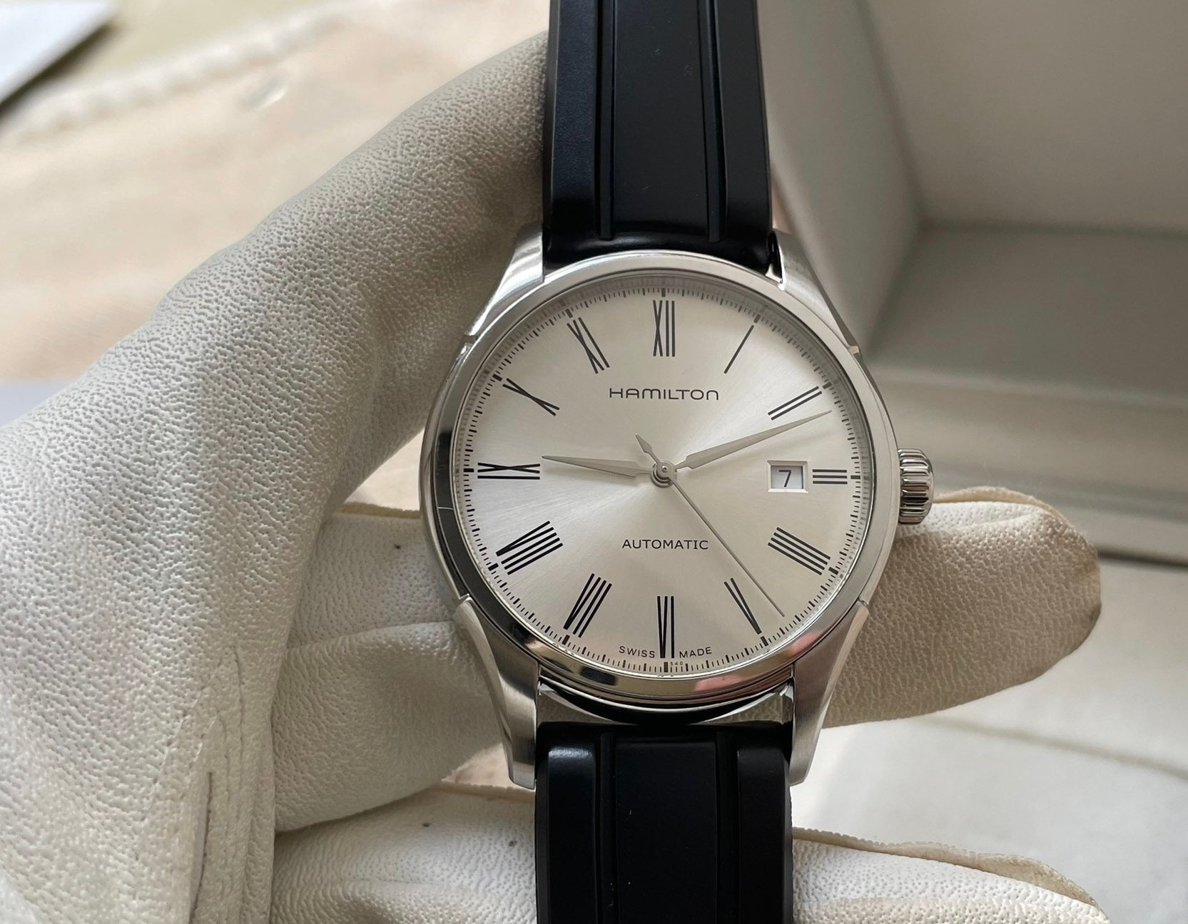 Swiss Made Hamilton Valiant Automatic Watch H-10 80-Hours 40mm 508-1300