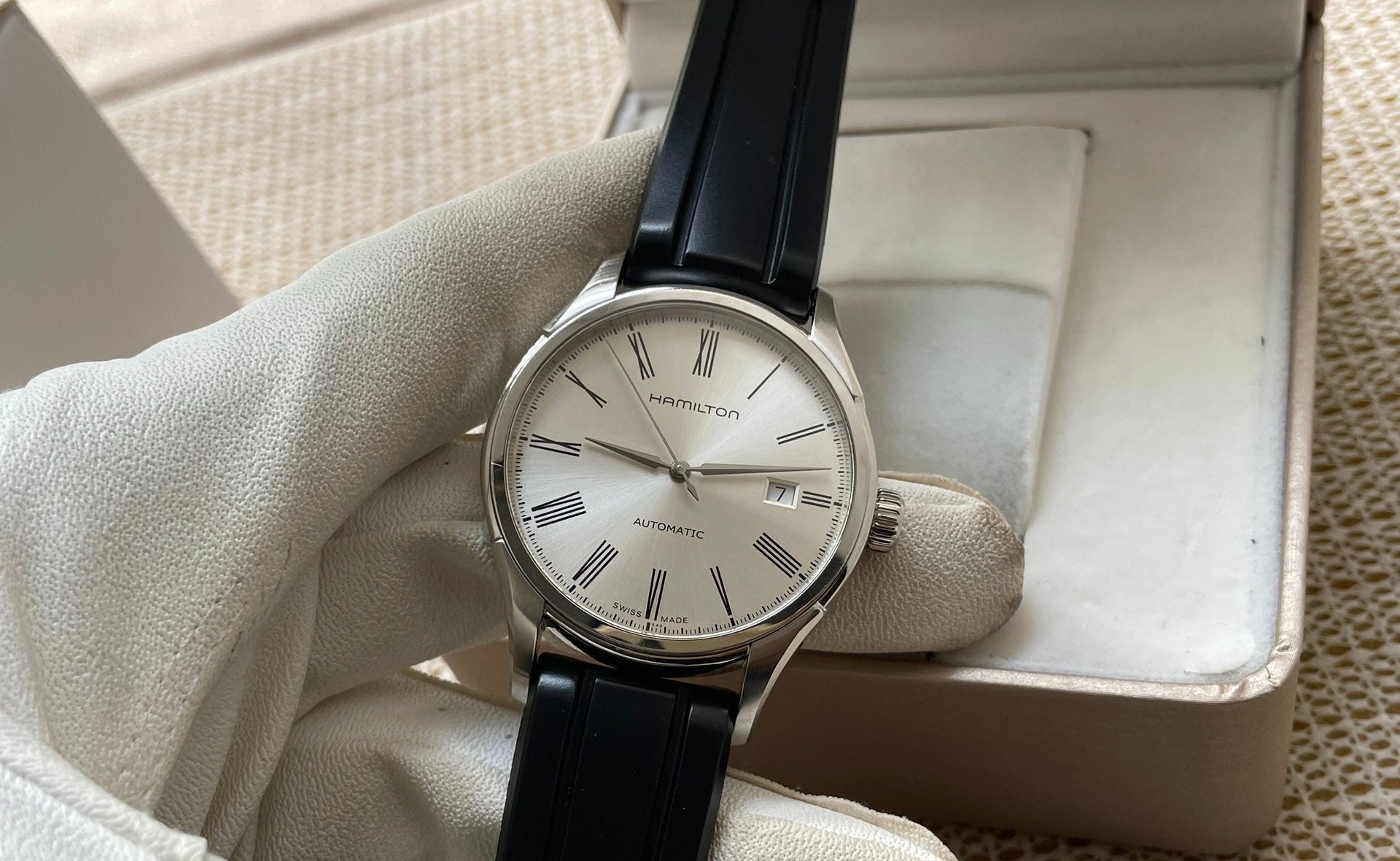 Swiss Made Hamilton Valiant Automatic Watch H-10 80-Hours 40mm 508-1300