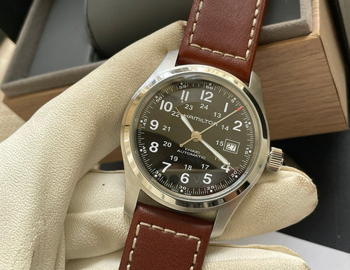 Hamilton Khaki Field Automatic Date Watch Swiss Made 42MM H705555 505-2250 Full Set
