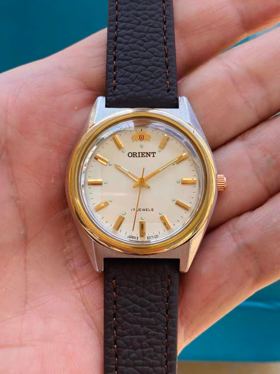 ORIENT Manual Wind Vintage Men's Watch 17 Jewels 37mm 1970s 543-0168