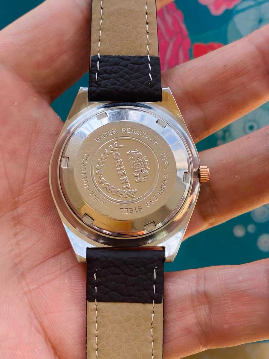ORIENT Manual Wind Vintage Men's Watch 17 Jewels 37mm 1970s 543-0168