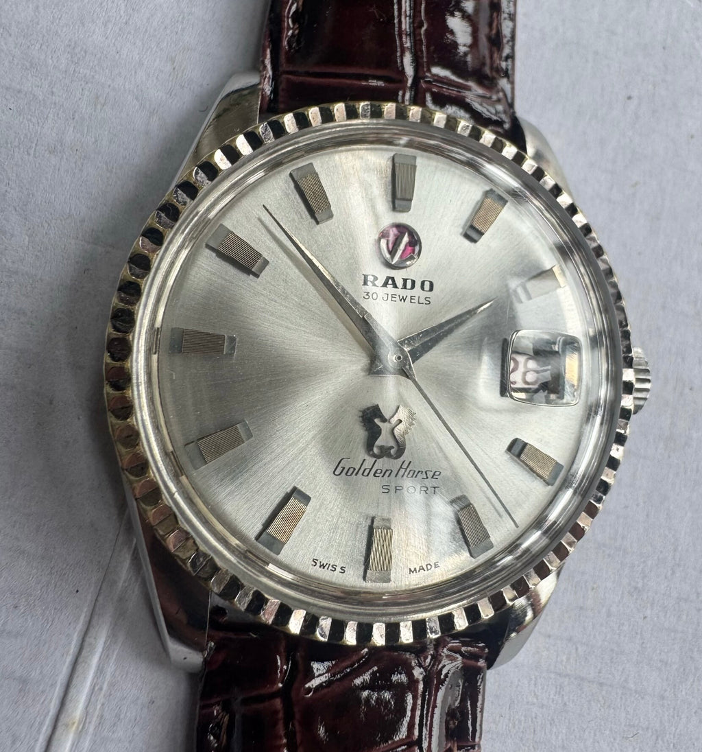 Rado Swiss Golden Horse Sport Automatic Watch 30 Jewels Silver Dial 36.5mm Classic 545-0880
