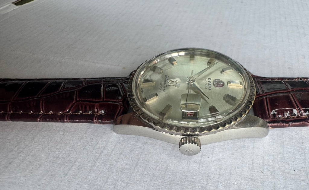 Rado Swiss Golden Horse Sport Automatic Watch 30 Jewels Silver Dial 36.5mm Classic 545-0880