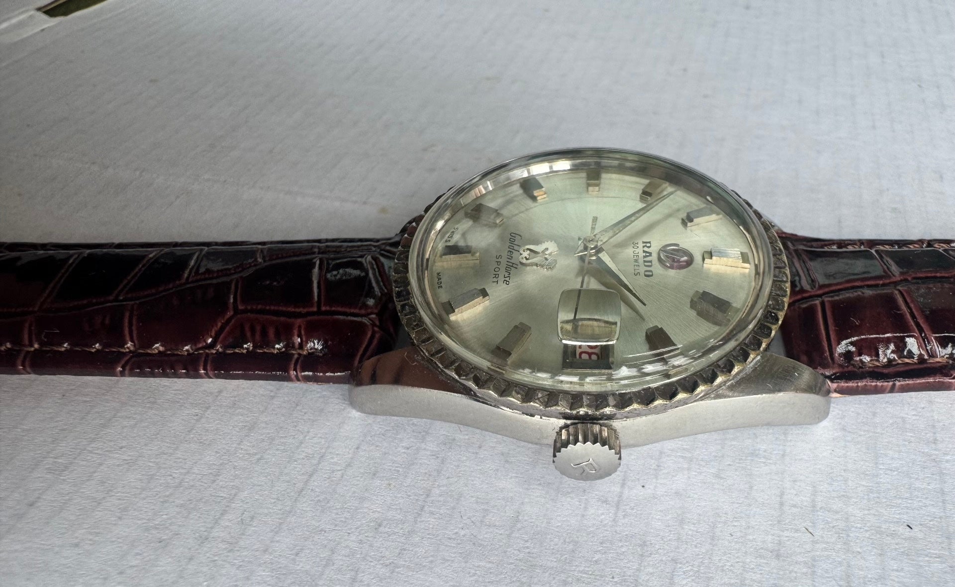 Rado Swiss Golden Horse Sport Automatic Watch 30 Jewels Silver Dial 36.5mm Classic 545-0880