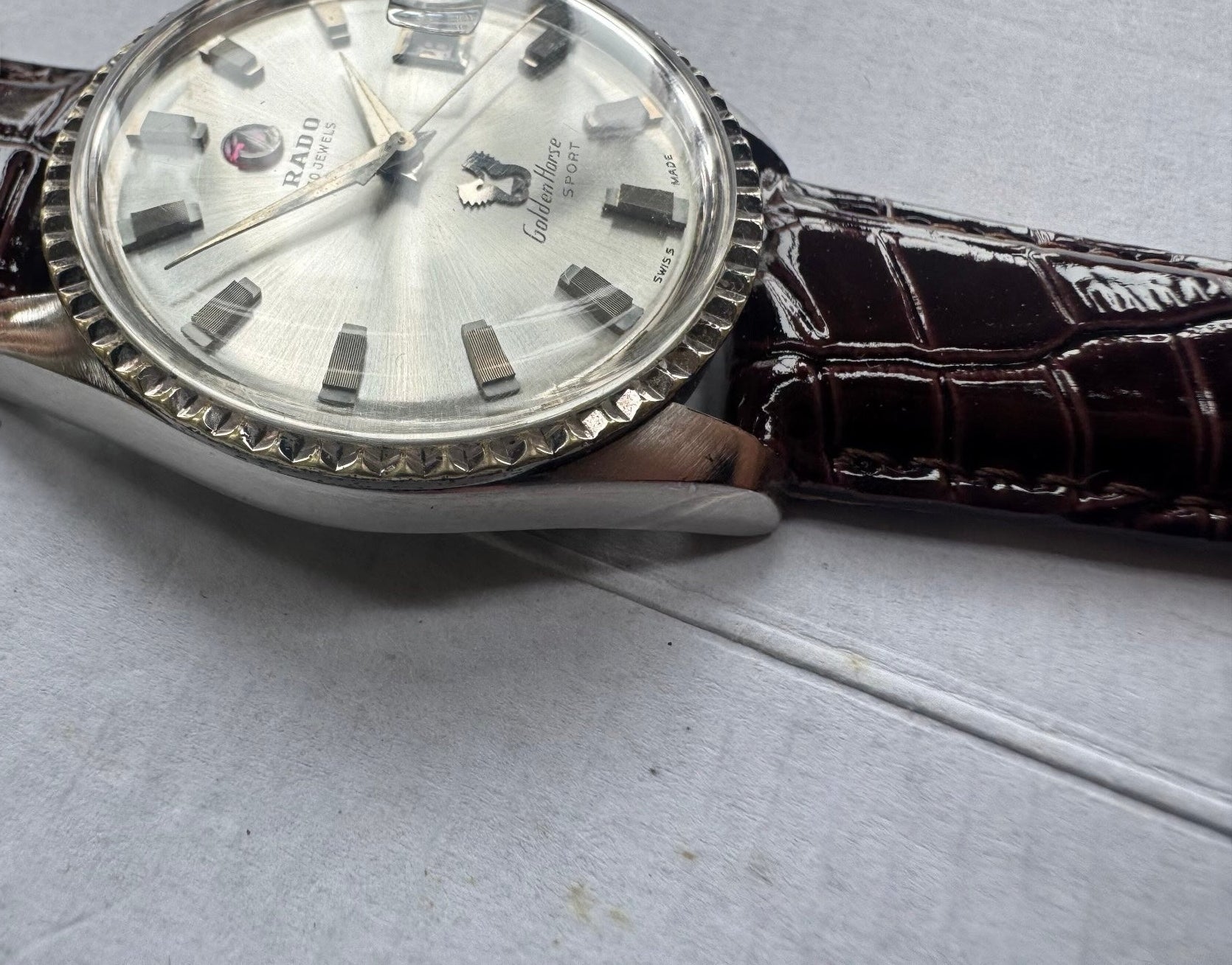 Rado Swiss Golden Horse Sport Automatic Watch 30 Jewels Silver Dial 36.5mm Classic 545-0880