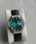 Seiko LM Vintage Automatic Watch 5606 Day Date Green Sunburst Dial 23 Jewels 36.5mm 547-0780
