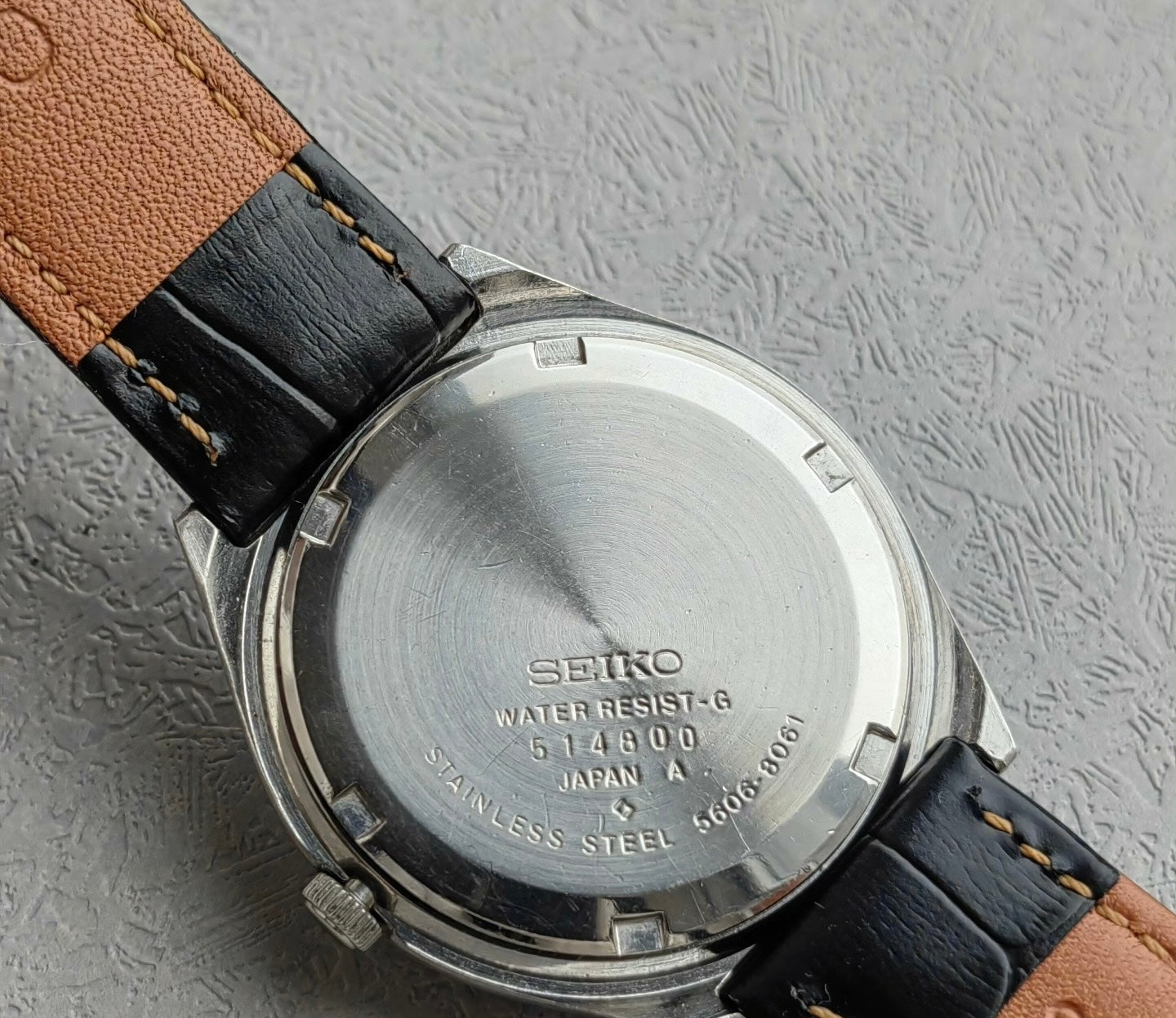 Seiko LM Vintage Automatic Watch 5606 Day Date Green Sunburst Dial 23 Jewels 36.5mm 547-0780