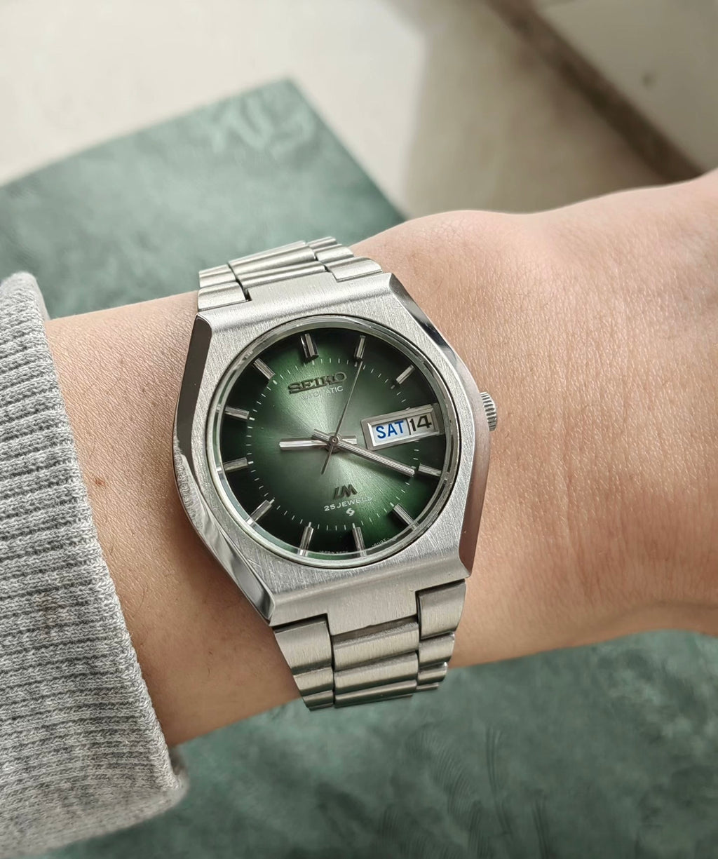 Seiko LM Automatic Men's Watch Day Date 5606A 37mm Green Gradient Dial 548-0800