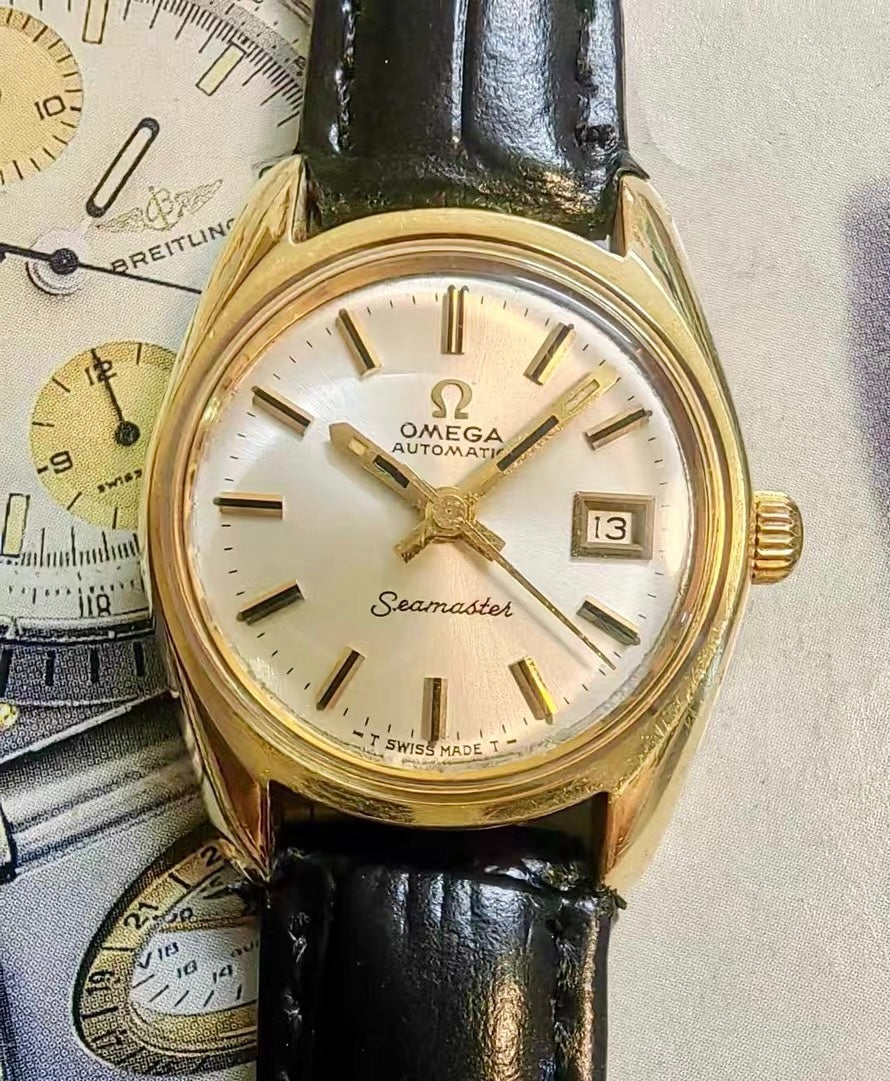 Vintage Omega Seamaster Automatic Cal.681 24 Jewels Ladies’ Gold-Tone Watch 533-3356