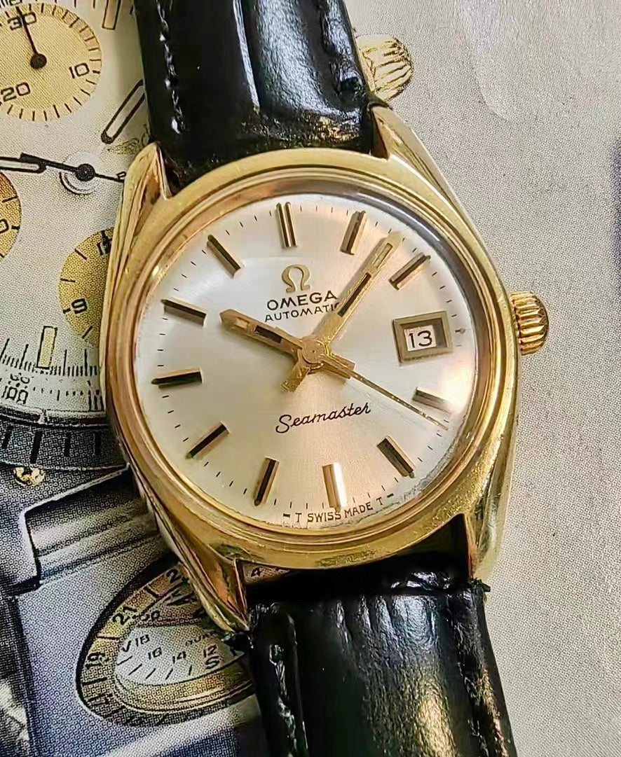 Vintage Omega Seamaster Automatic Cal.681 24 Jewels Ladies’ Gold-Tone Watch 533-3356