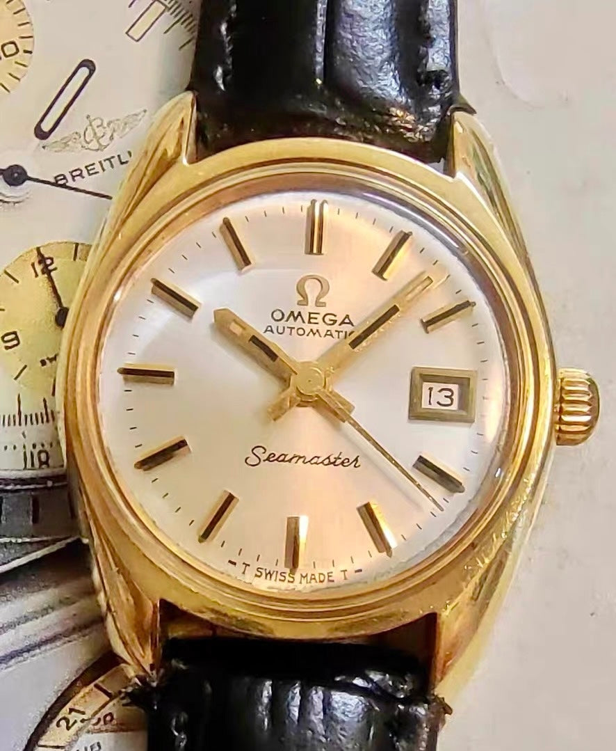 Vintage Omega Seamaster Automatic Cal.681 24 Jewels Ladies’ Gold-Tone Watch 533-3356